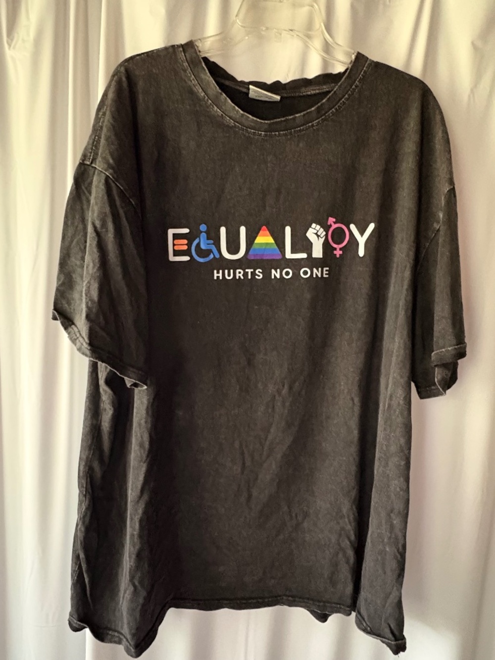 Comfort Colors Equality Hurts No One Graphic Tee Black Unisex Size 3XL